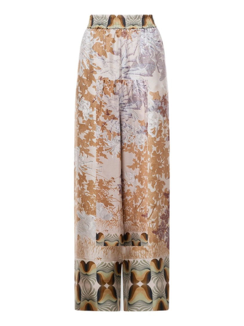 Pierre-Louis Mascia Wide-Leg Trousers With Floral And Abstract Pattern
