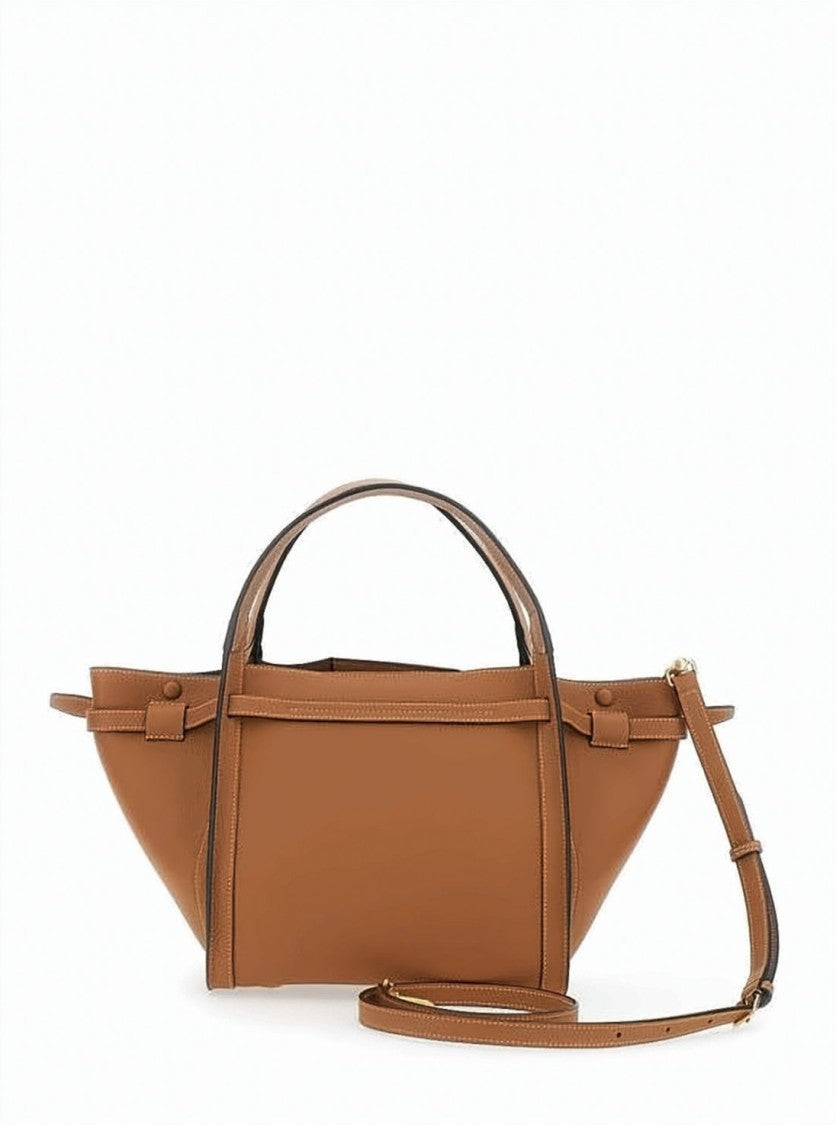 Tod's Trapezoidal Calf Leather Tote Bag With Gold-Tone Hardware