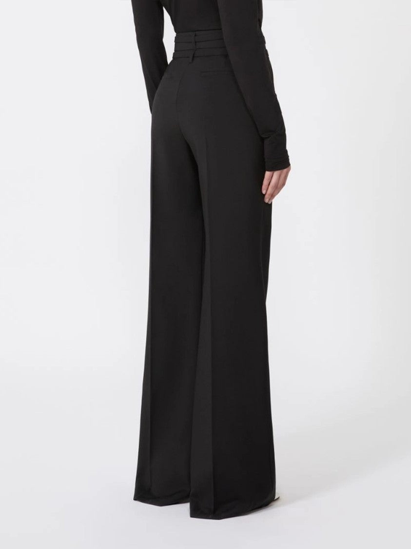 Sportmax Black Cera High-Waisted Wide-Leg Pants