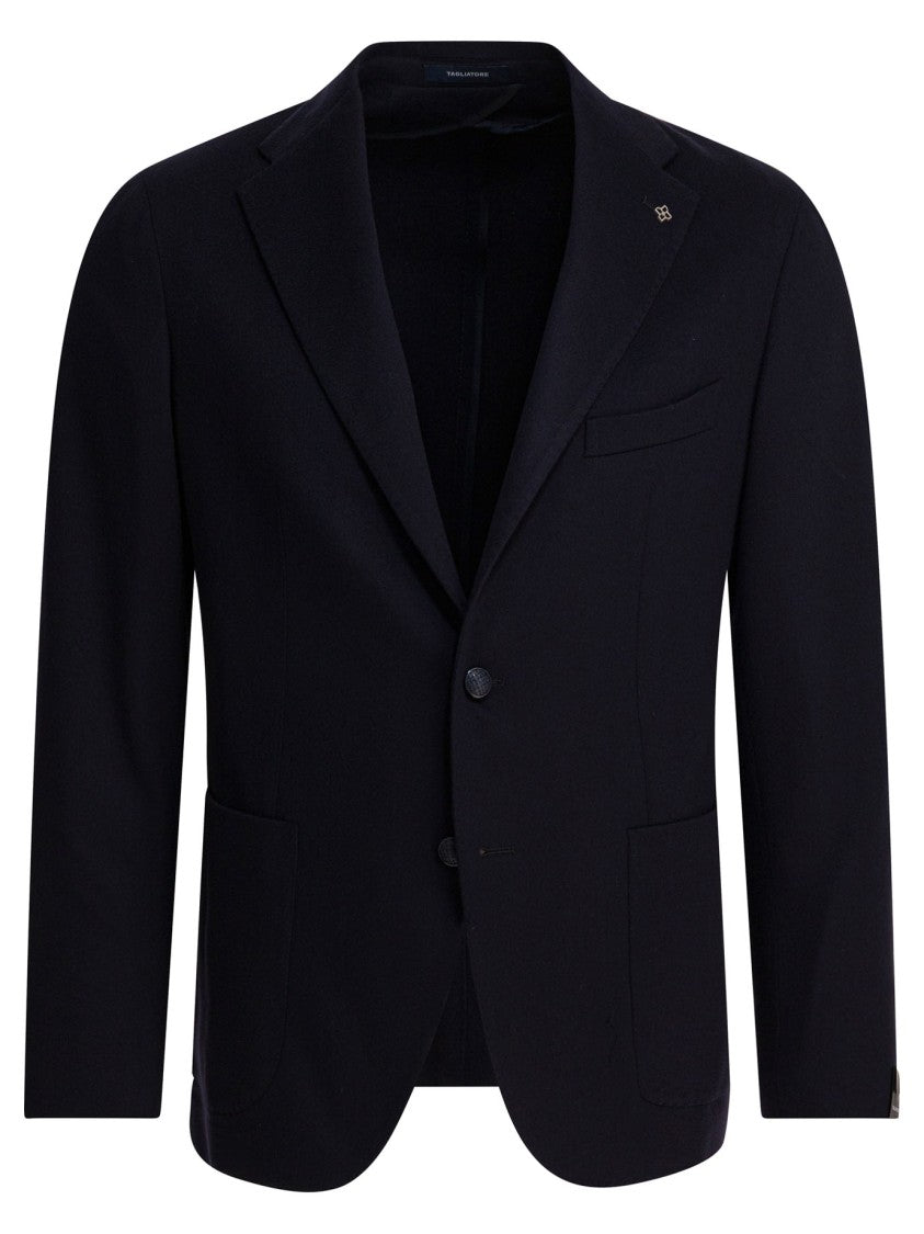 Tagliatore Tailored Black Jacket With Notch Lapels