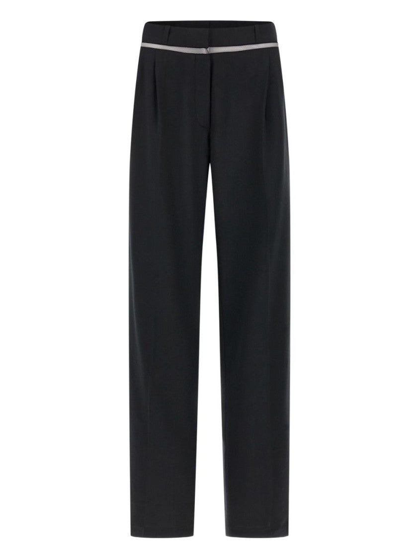 Nensi Dojaka Tailored Black Wool Blend Trousers