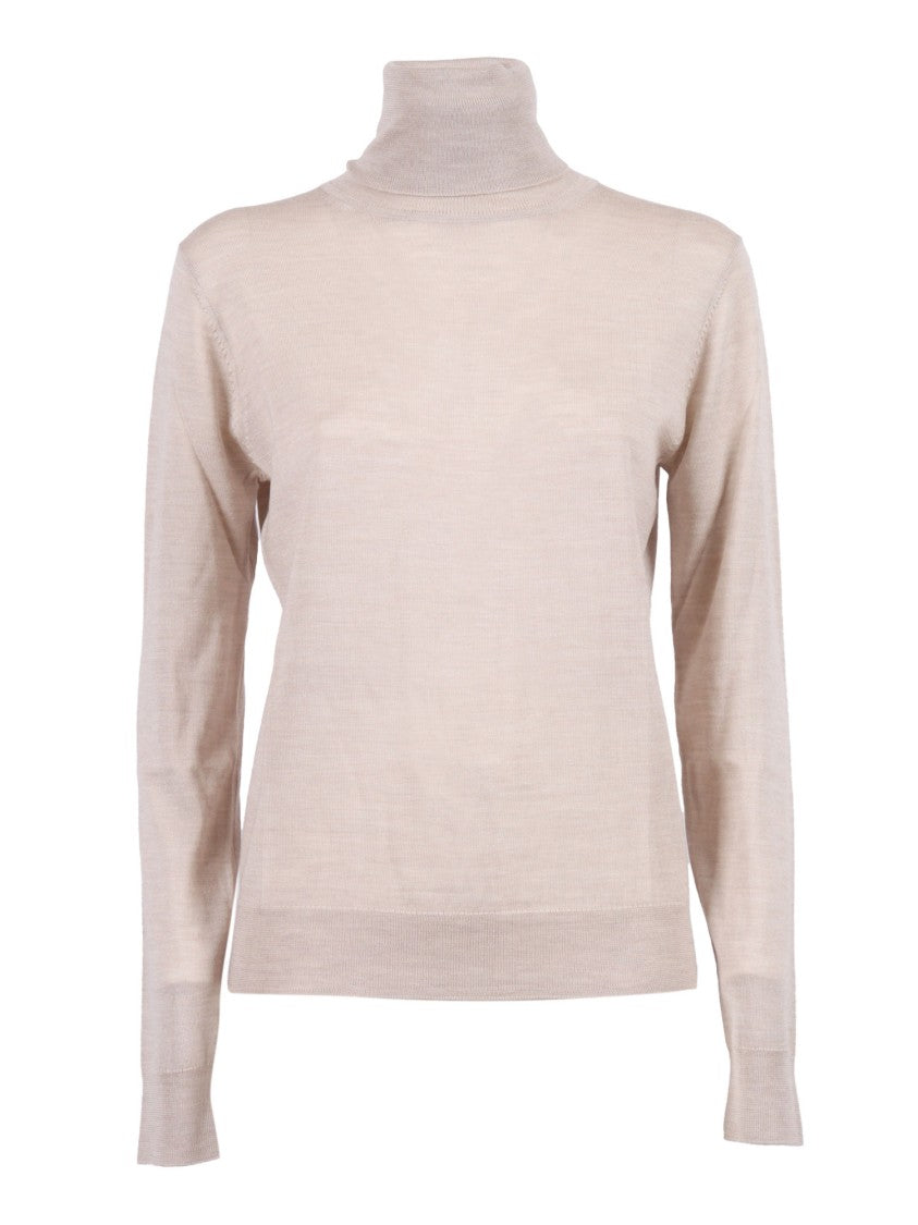 P.A.R.O.S.H. Slim Fit Turtleneck In Luxurious Wool-Silk-Cashmere Blend