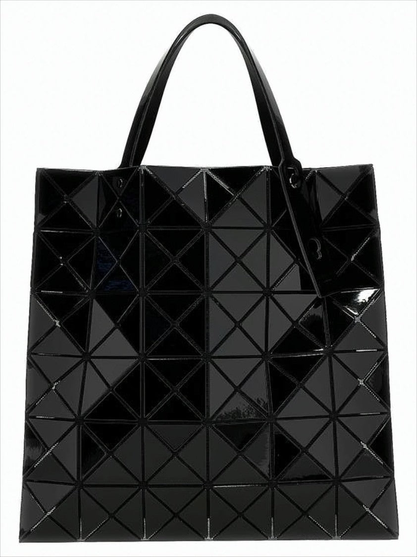 Baobao Geometric Black Tote Bag With Faceted Surface