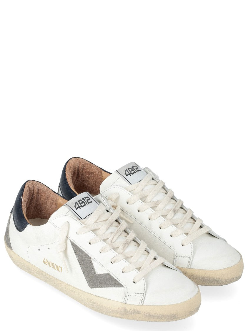 4B12 Suprime Sneakers In White Leather