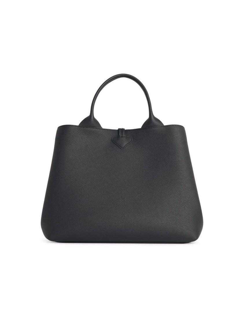 Longchamp Bag With Black Leather 'L Le Roseau' Handle
