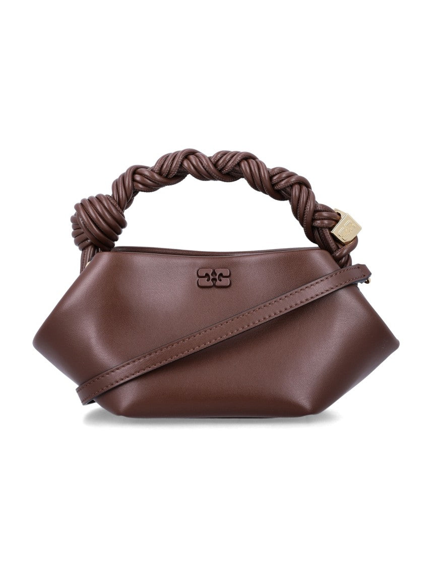 Ganni Bou Mini Leather Top Handle Handbag