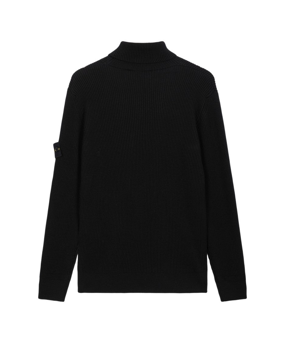 Stone Island Ribbed Knit Turtleneck Sweater