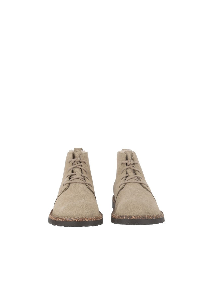 Birkenstock Taupe Uppsala Mid S Shearling Suede Shoes