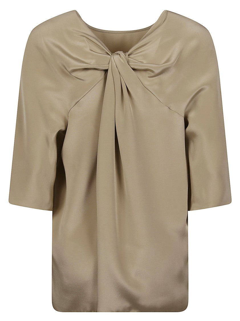 Max Mara Mxegattini Silk Knot Detail Blouse
