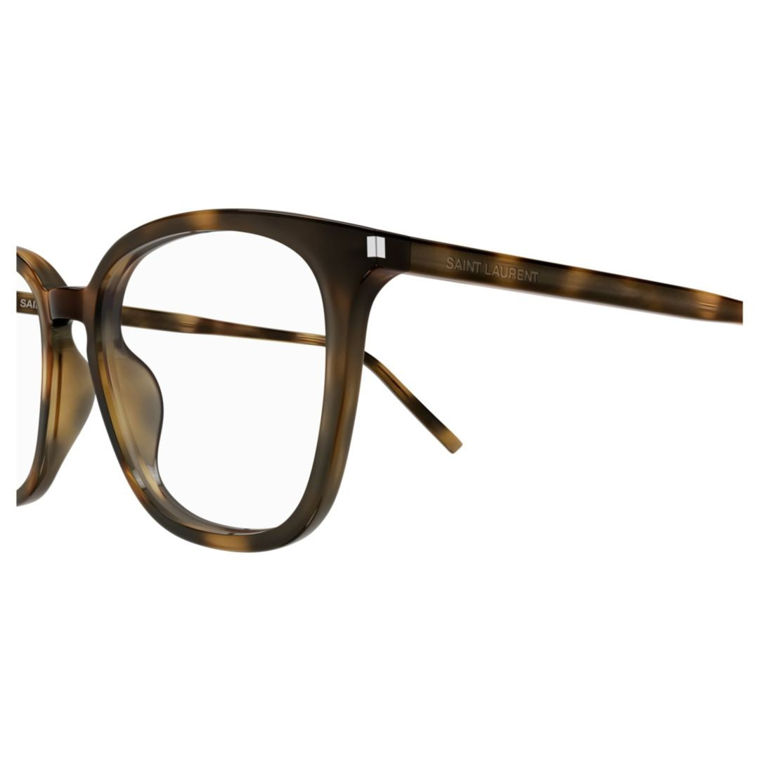 Saint Laurent Classic Square Frame Sunglasses In Tortoiseshell Pattern