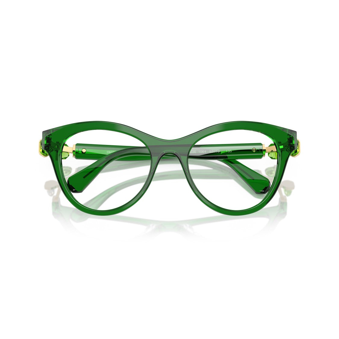 Swarovski Cat-Eye Sunglasses With Tortoiseshell Acetate Frame And Gold Accents