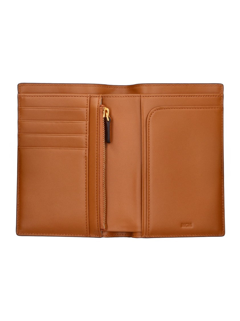 Mcm Brown Ottomar Visetos Monogram Passport Holder