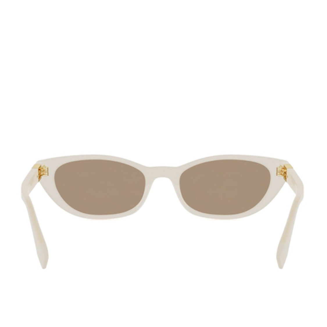 Fendi White Tube Acetate Sunglasses