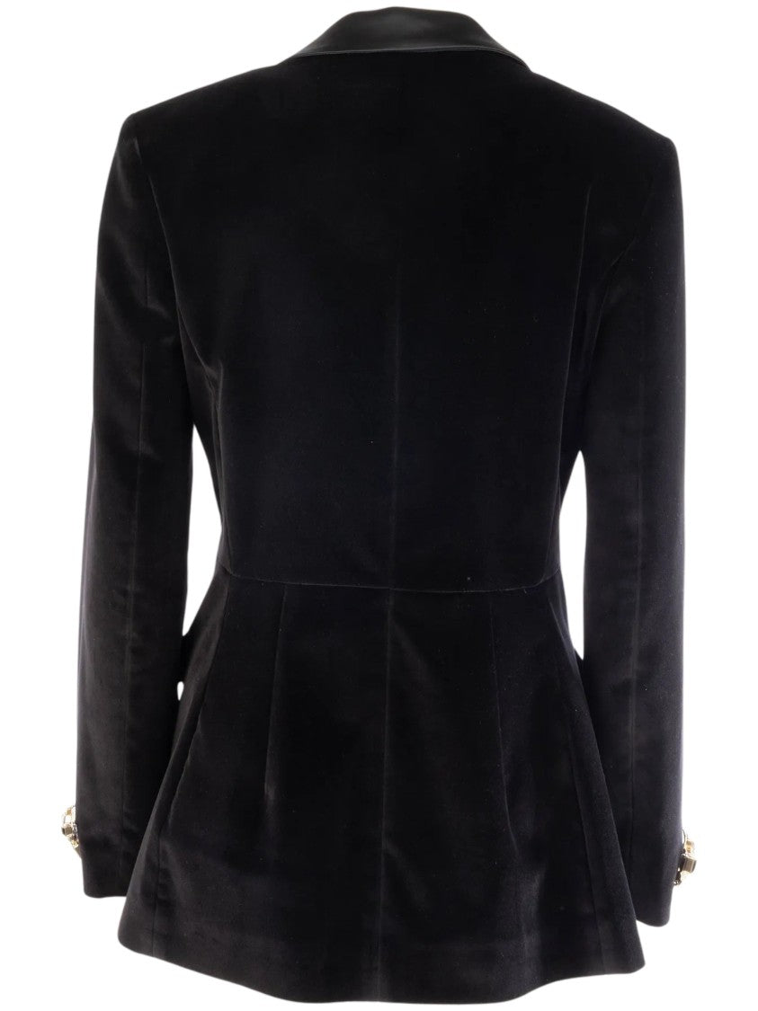 Genny Crystal-Embellished Velvet Jacket With Tailored Silhouette