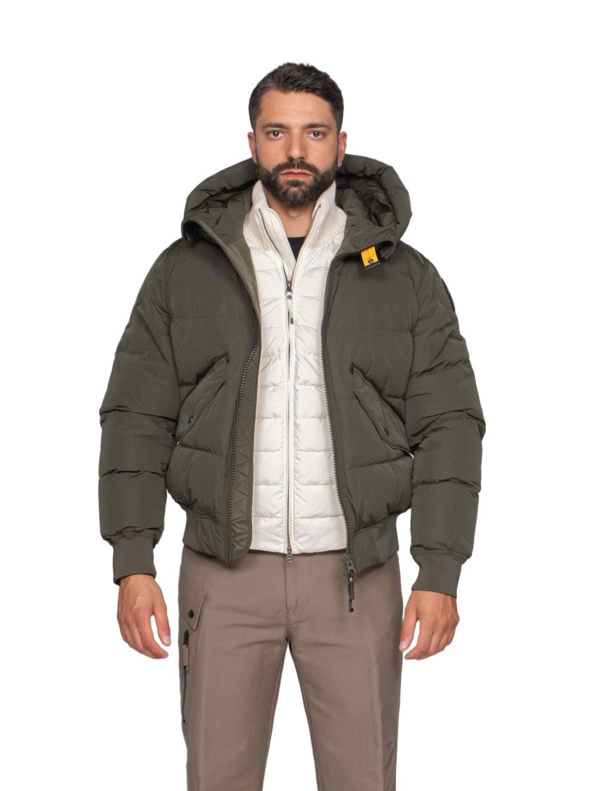 Pjs Parajumpers Puffer Bomber Jacket With High Collar And Quilted Design