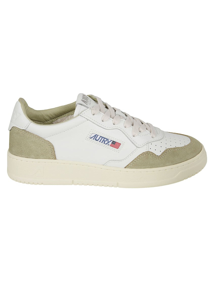 Autry Medalist Low Suede Overlays Leather Sneakers