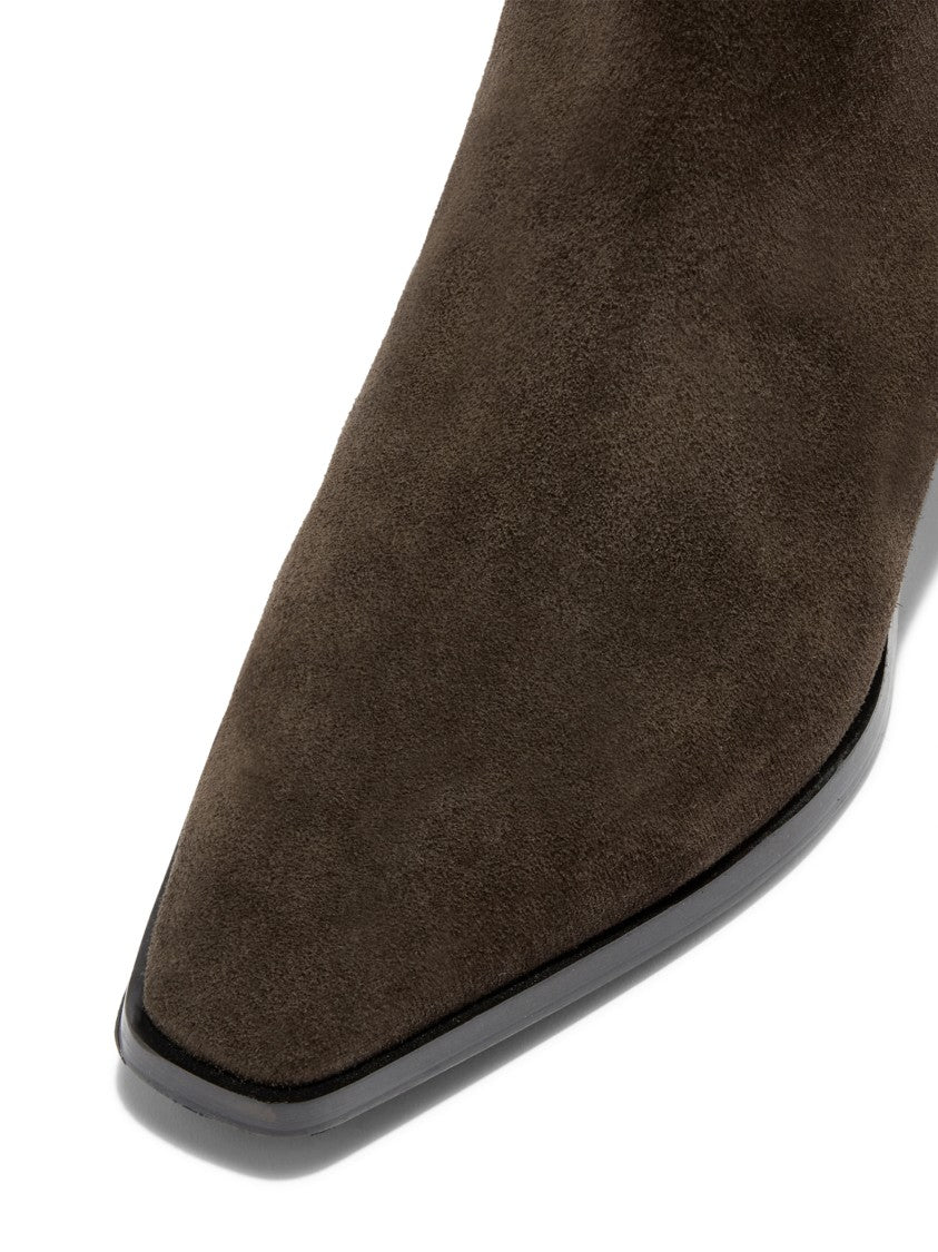 Aeydē Mid-Calf Cow Suede Leather Boots