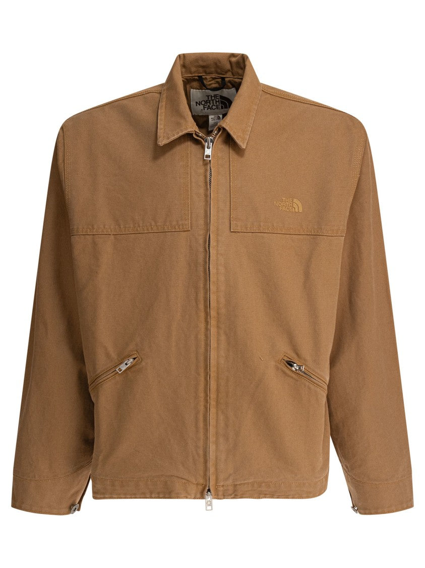 The North Face Boxy Cotton Jacket With Embroidered Logo