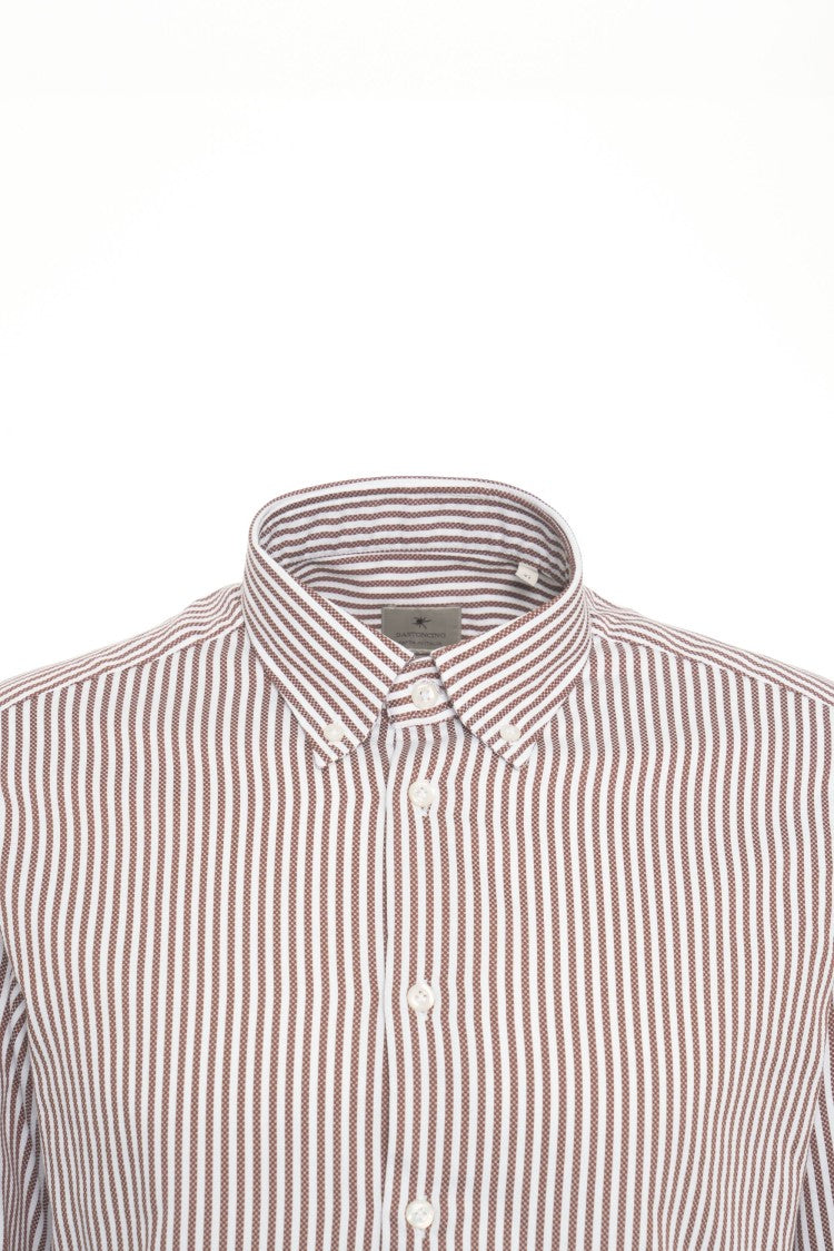 Bastoncino Timeless Striped Shirt With Button-Down Collar And Elegant Fit