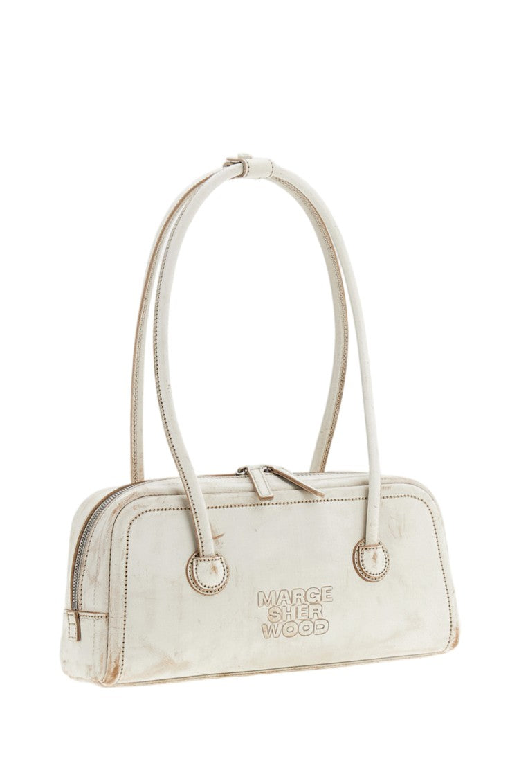 Margesherwood East-West Soft Leather Shoulder Bag With Aged Finish