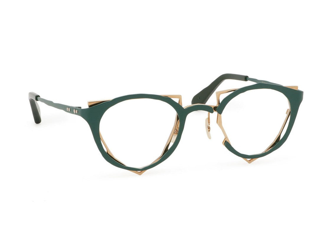 Masahiro Maruyama Dark Green/Gold Mm-0045 Geometric Sunglasses