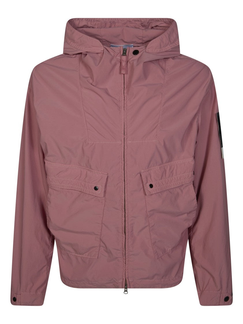 Stone Island Pink Minimalist Hooded Short Parka