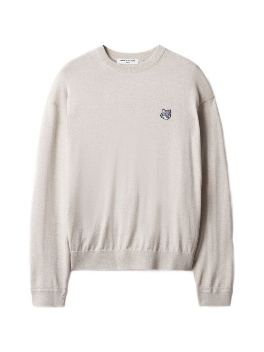 Maison Kitsuné Wool Knit Crew Neck Sweater
