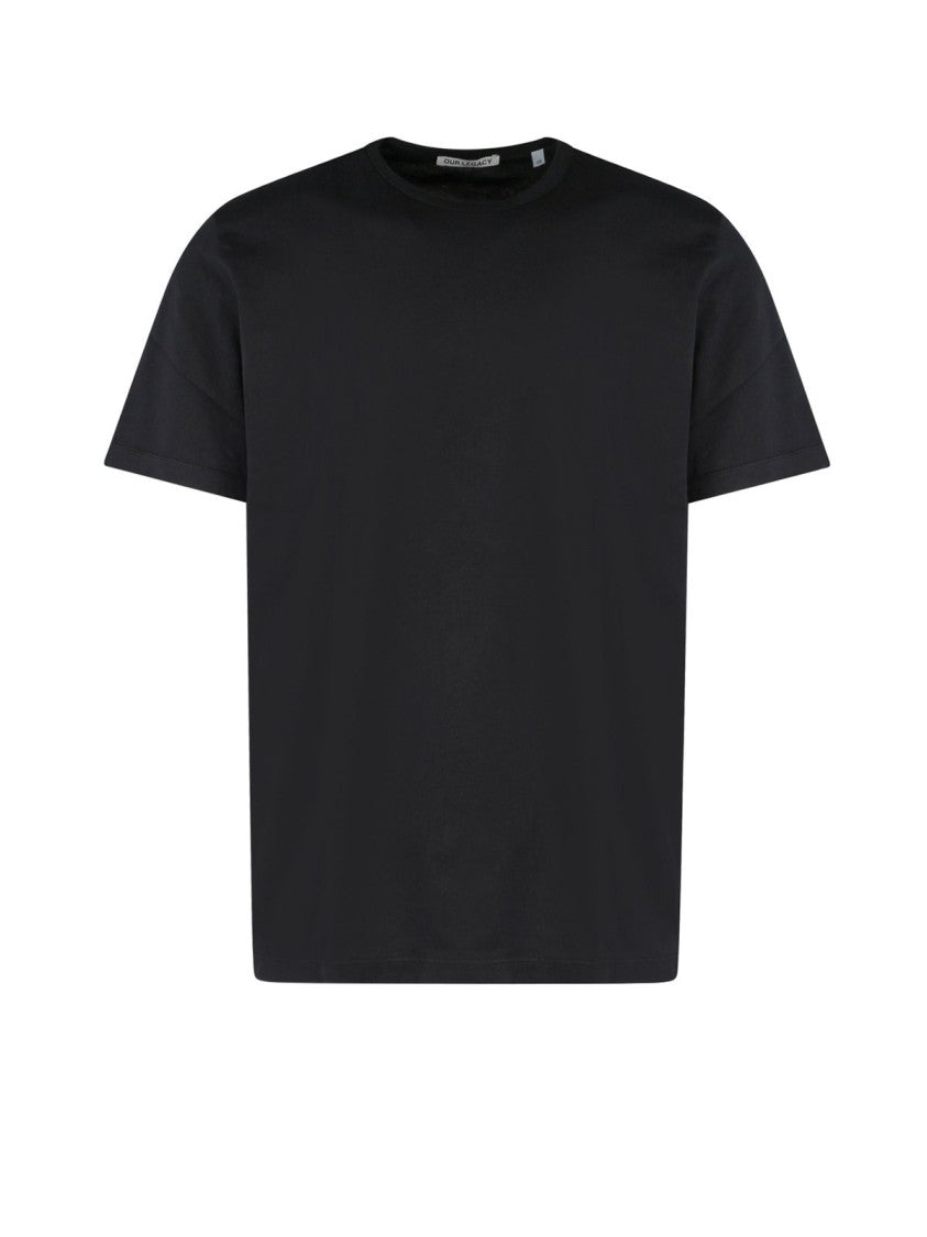 Our Legacy Relaxed Fit Black Short-Sleeve T-Shirt With Minimalist Design