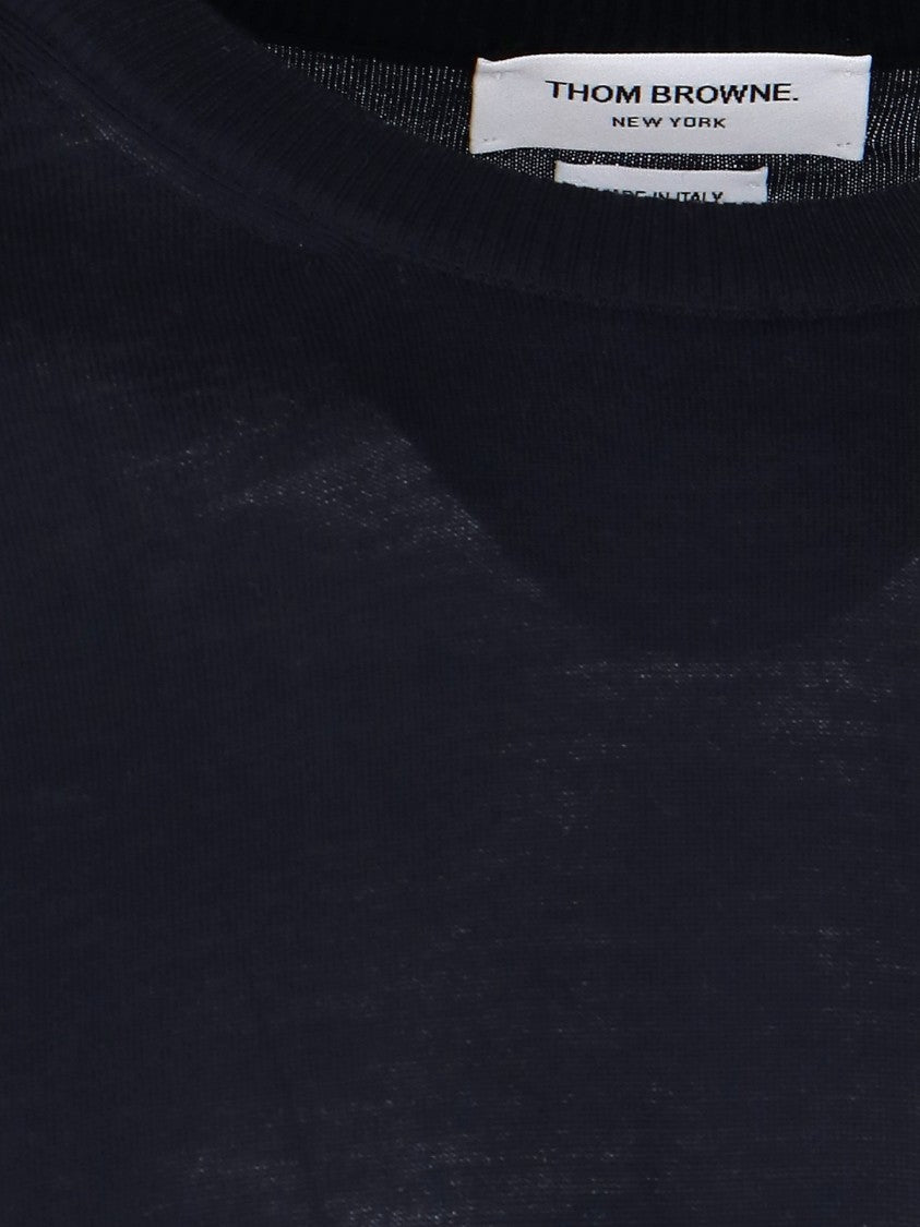 Thom Browne Wool Sweater "4-Bar" – Navy