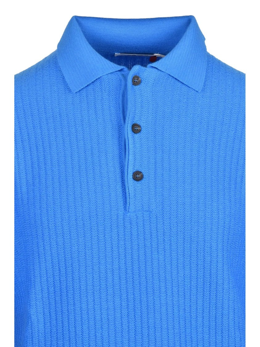Kangra Kangra Extrafine Merino Wool Knit Polo Shirt