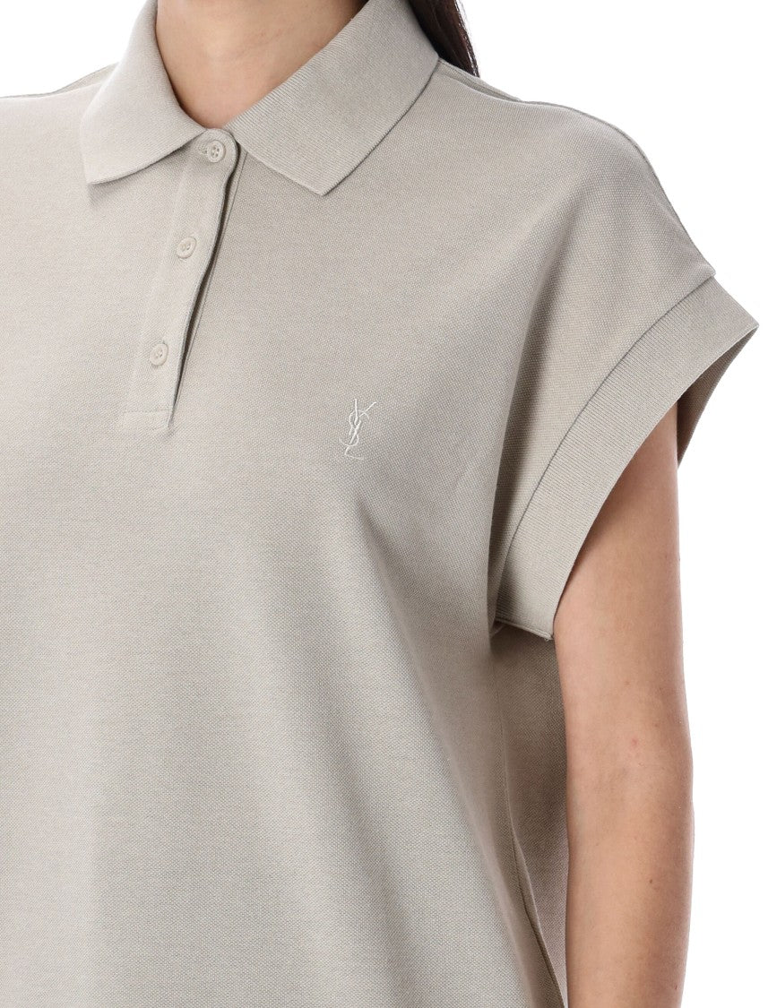 Saint Laurent Cassandre Piqué Polo Shirt