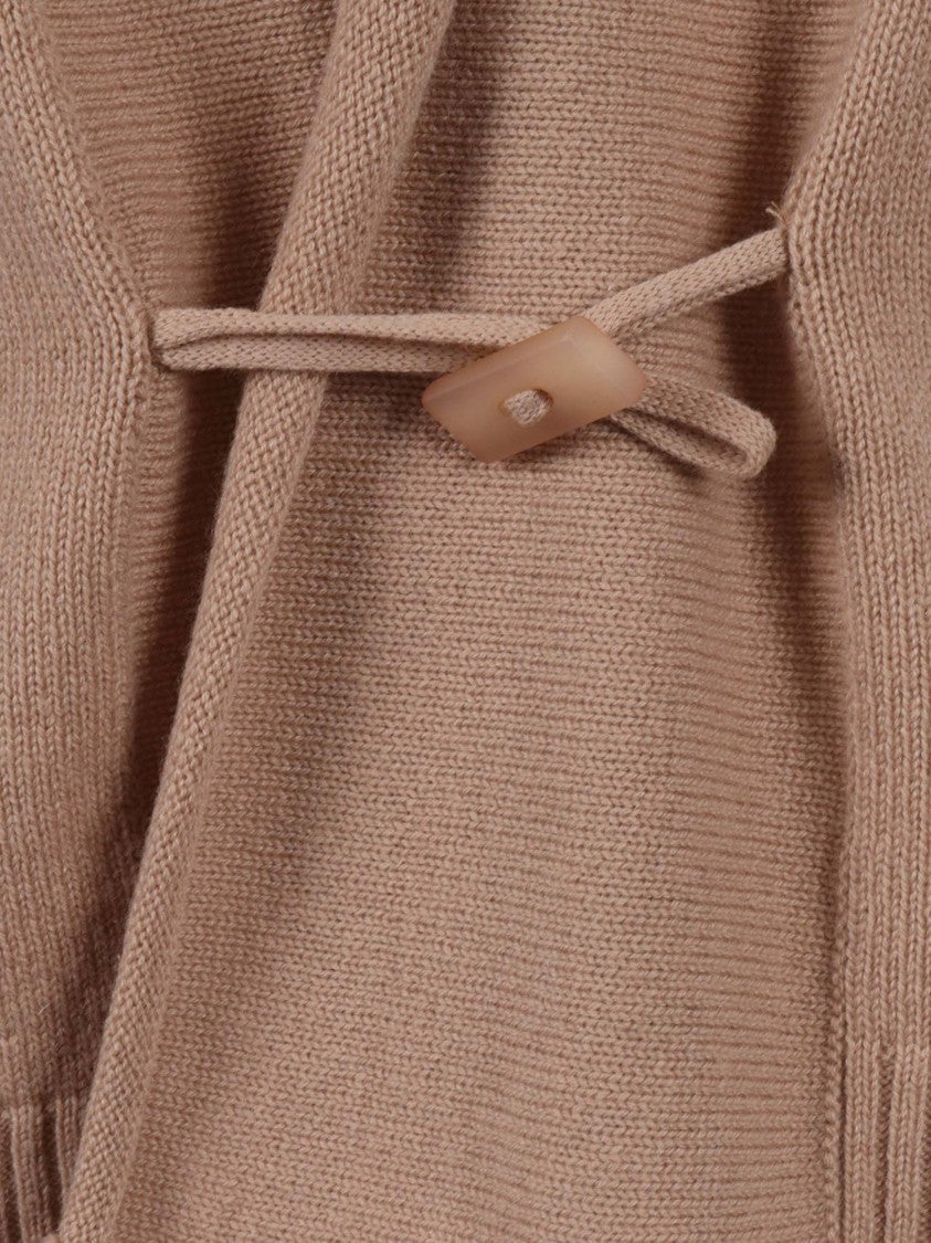 Kangra Cashmere Cardigan With Unique Tie Closure And Button Detail
