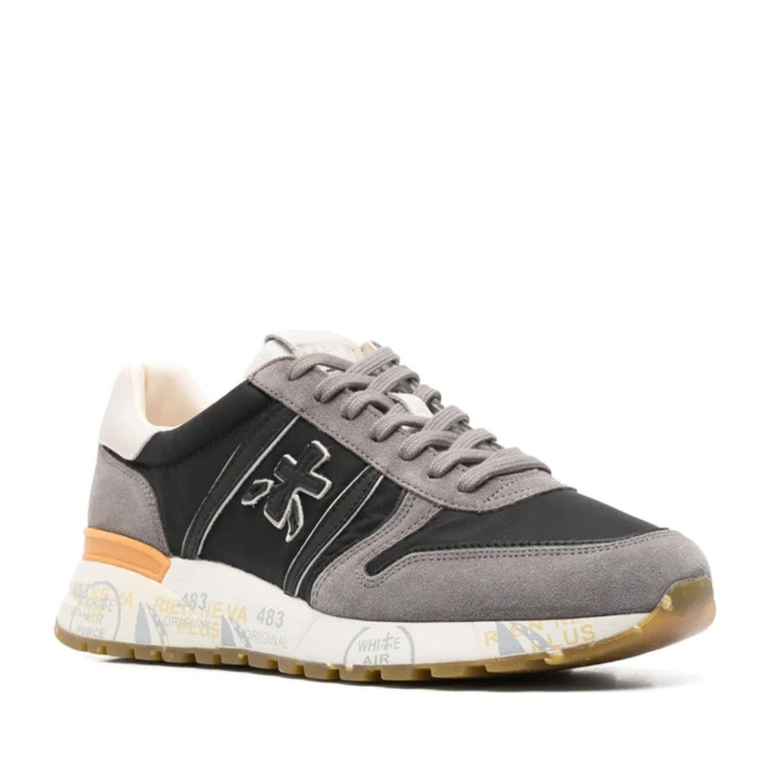 Premiata Multicolor Lander Nylon Suede Panels Sneakers
