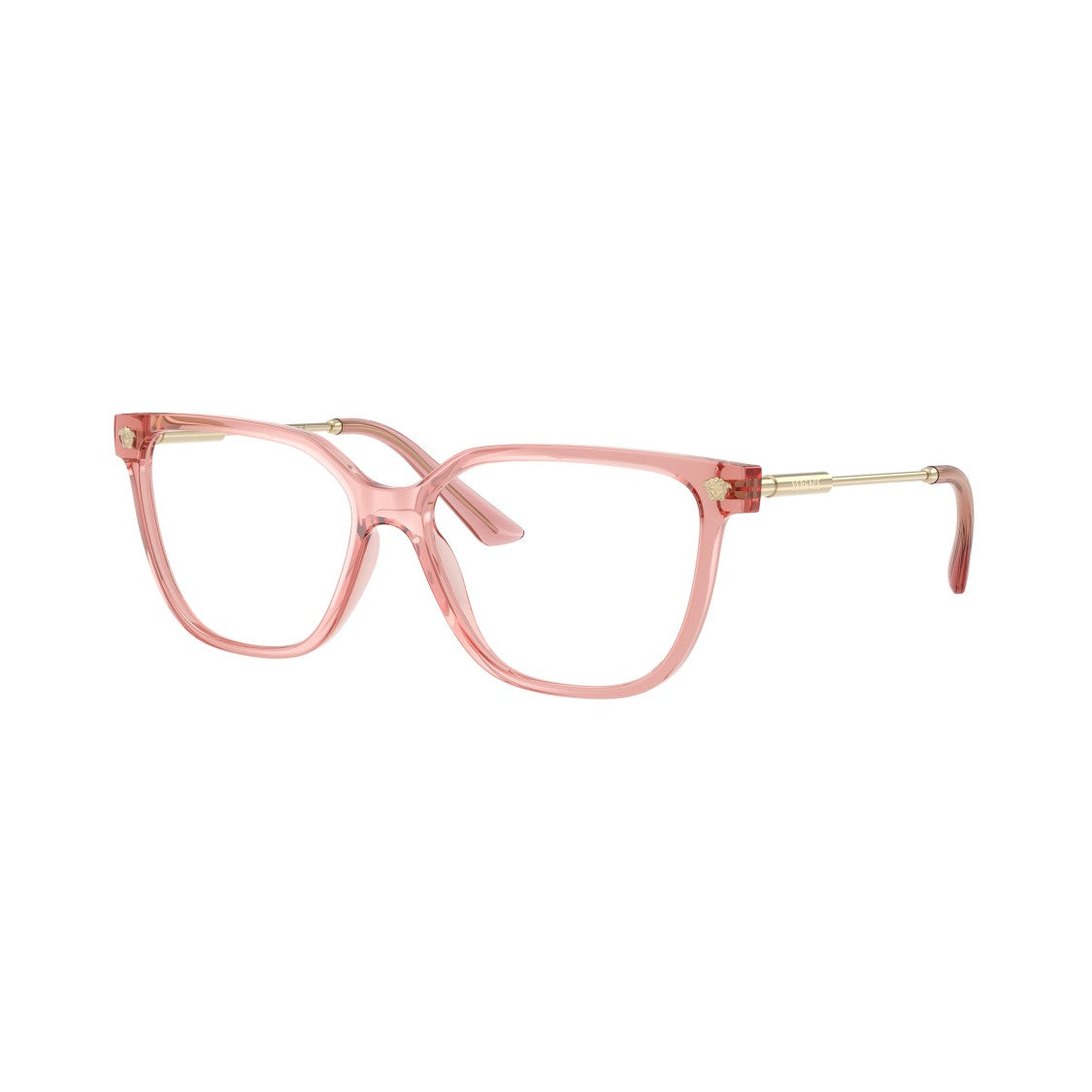 Versace 0Ve3388u Translucent Pink Square Frame Eyeglasses