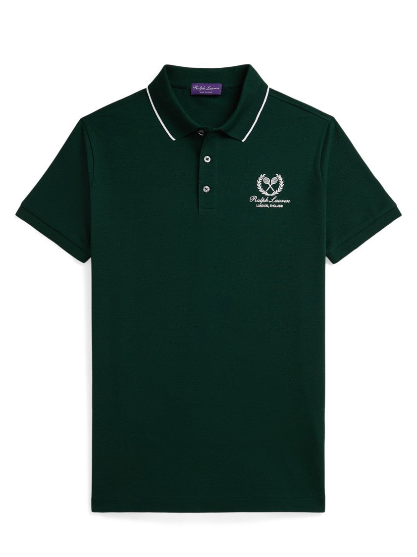 Polo Ralph Lauren Short-Sleeved Polo Shirt In Deep Green
