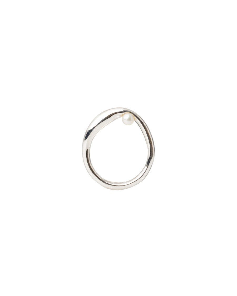 Bar Jewellery Attraverso Ring – Sterling Silver & Freshwater Pearls