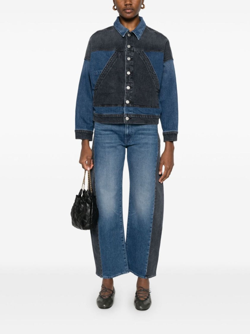 Mother Indigo Blue Wide-Leg Jeans