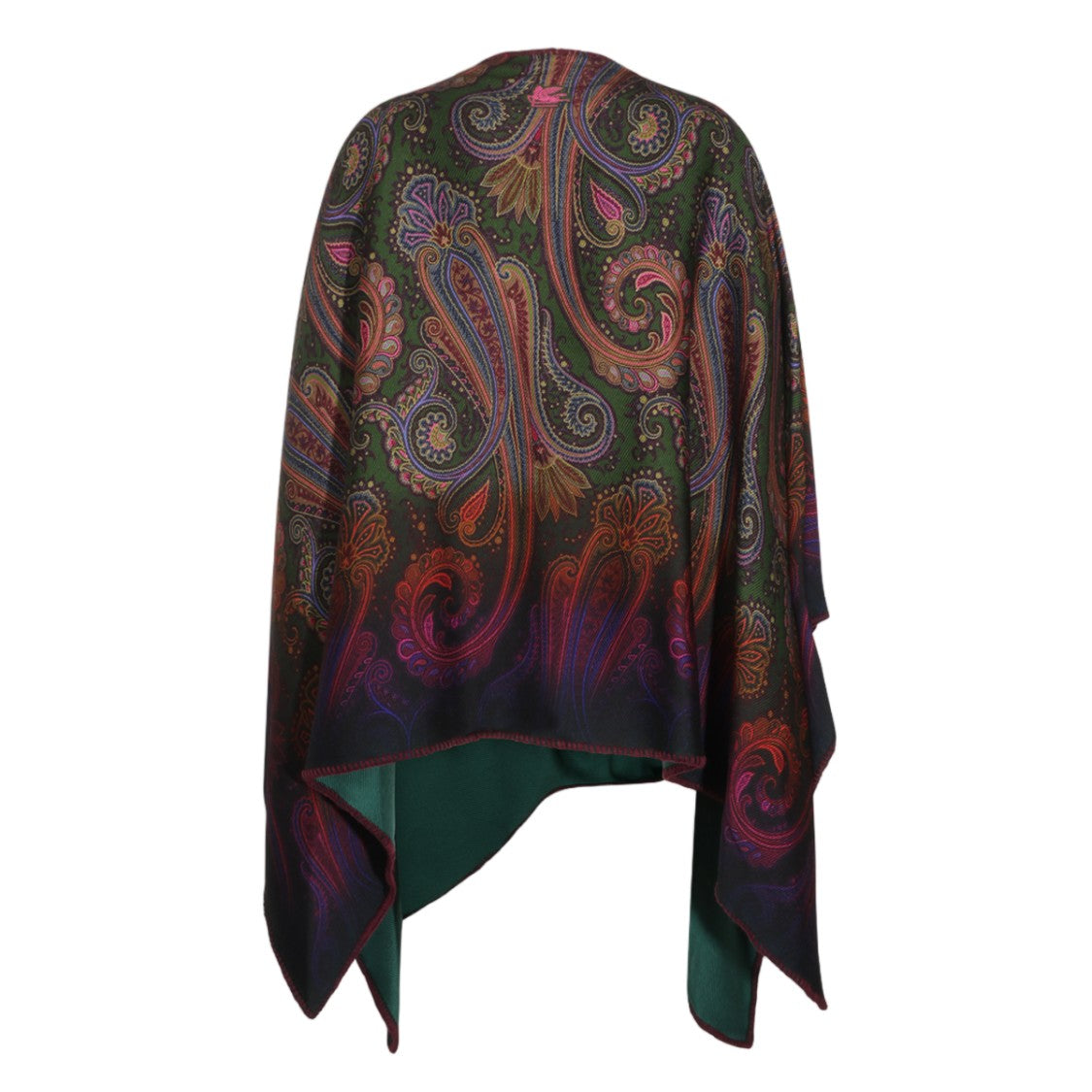 Etro Asymmetrical Paisley Contrast Stitching Jacket