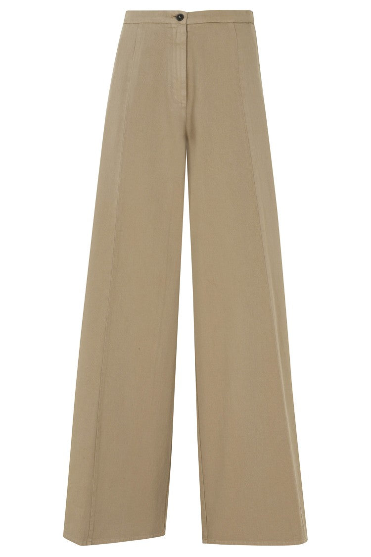 Forte Forte Cumin Fluid Wide-Leg Cotton Twill Pants