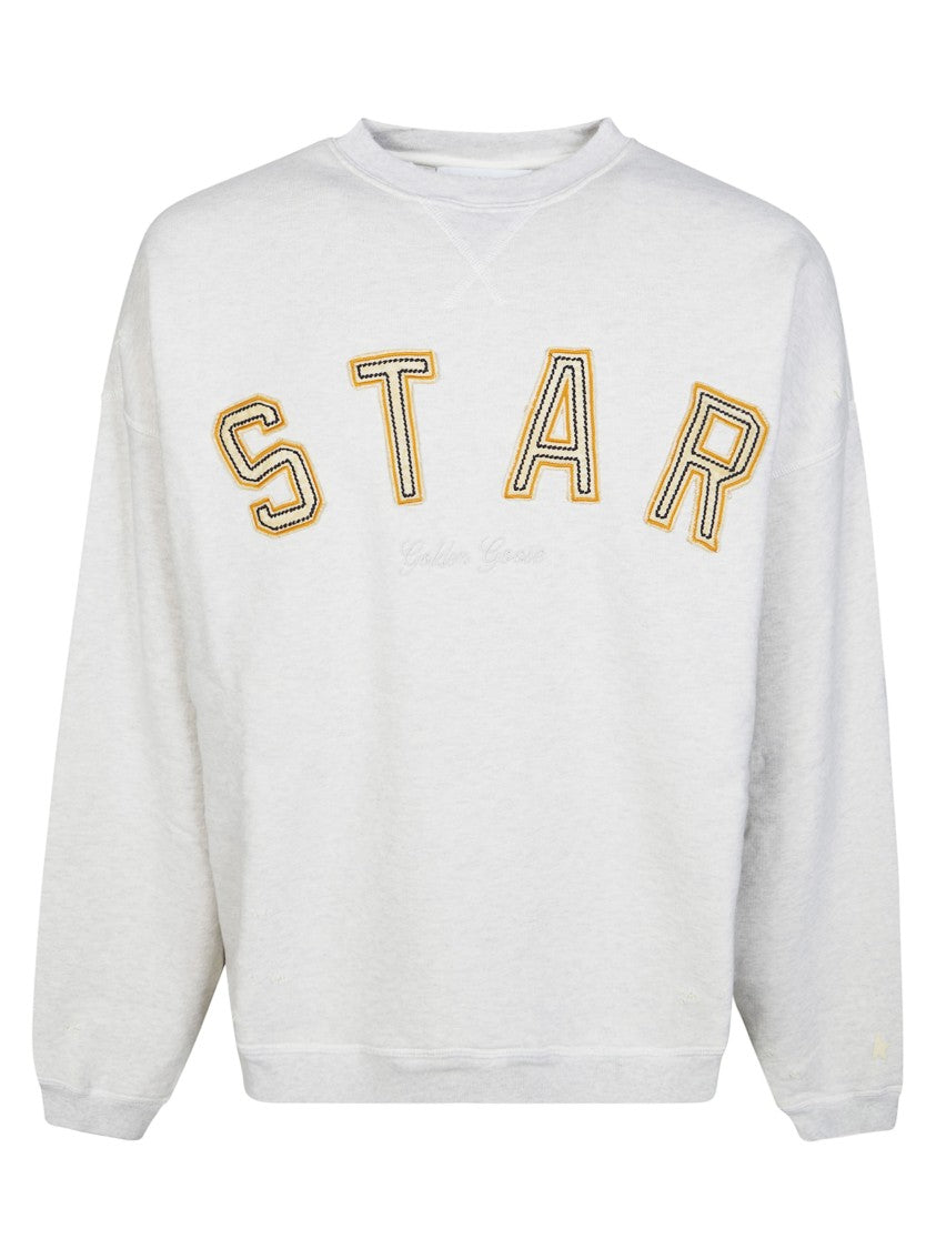 Golden Goose Grey Relaxed-Fit Embroidered Sweatshirt