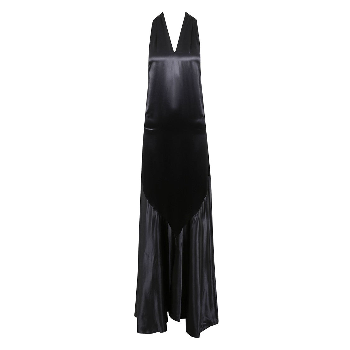 Marni Asymmetric Satin Halter Dress