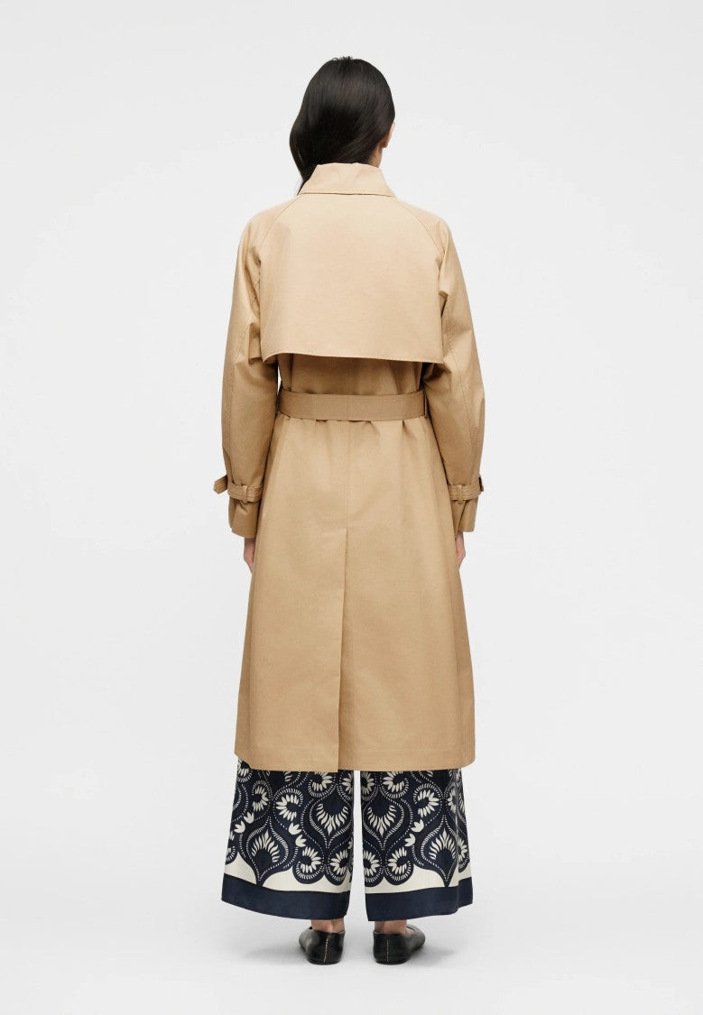 Max Mara Beige Cotton Blend Trench Coat