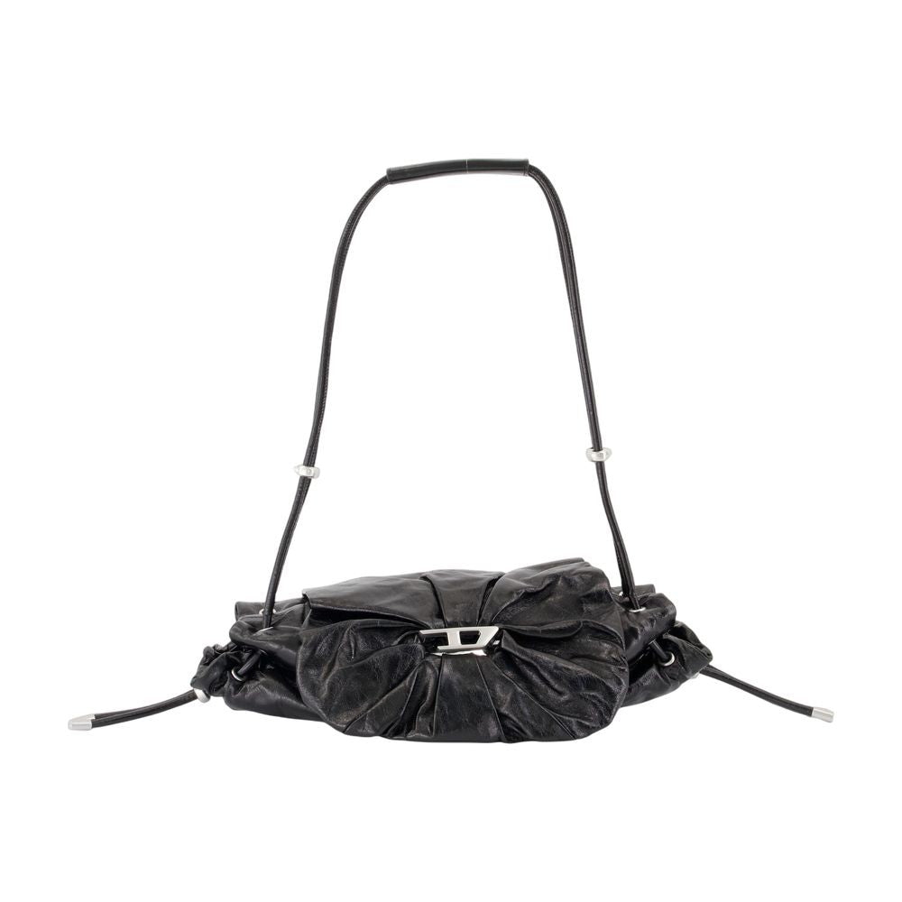Diesel Scrunch-D Small Shoulder Bag - Leather - Black