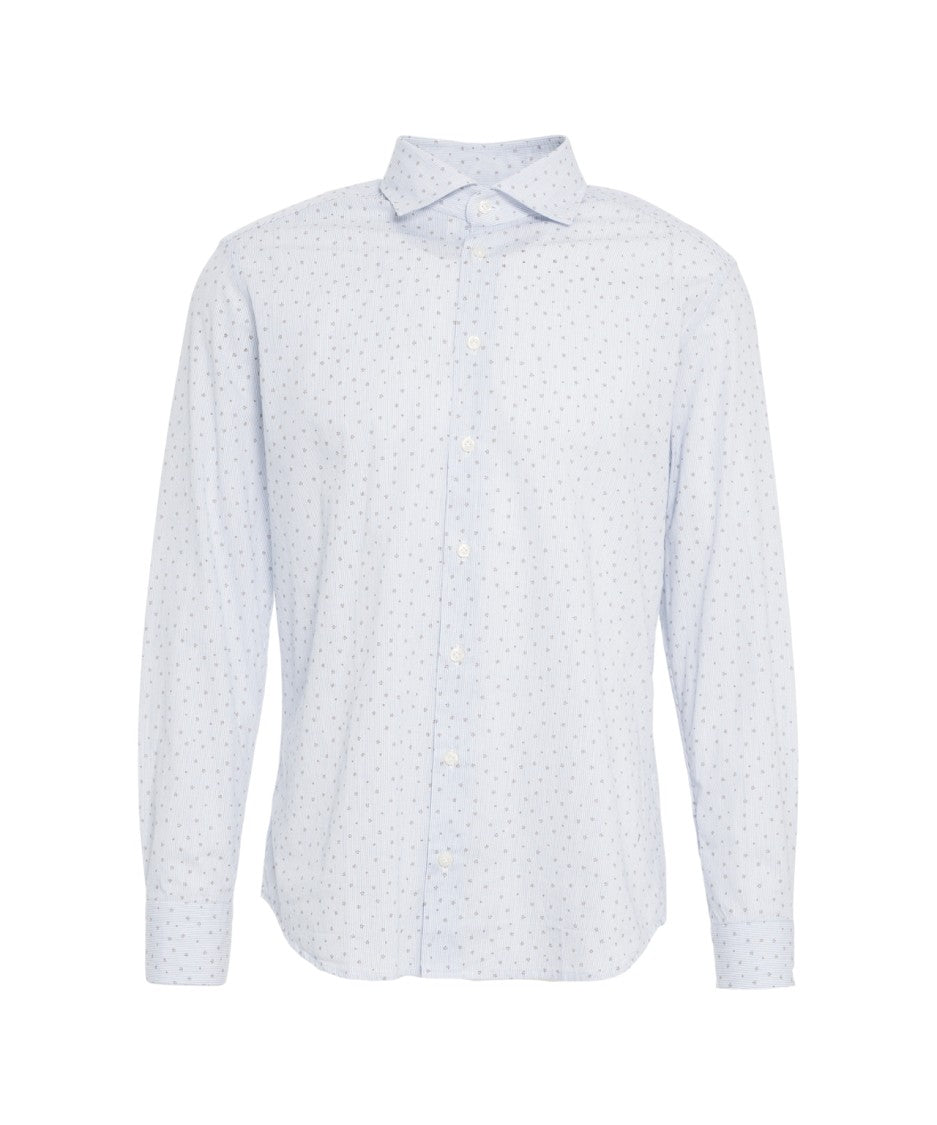 Bastoncino Bastoncino Long Sleeve Shirt With Subtle Motif And Classic Collar