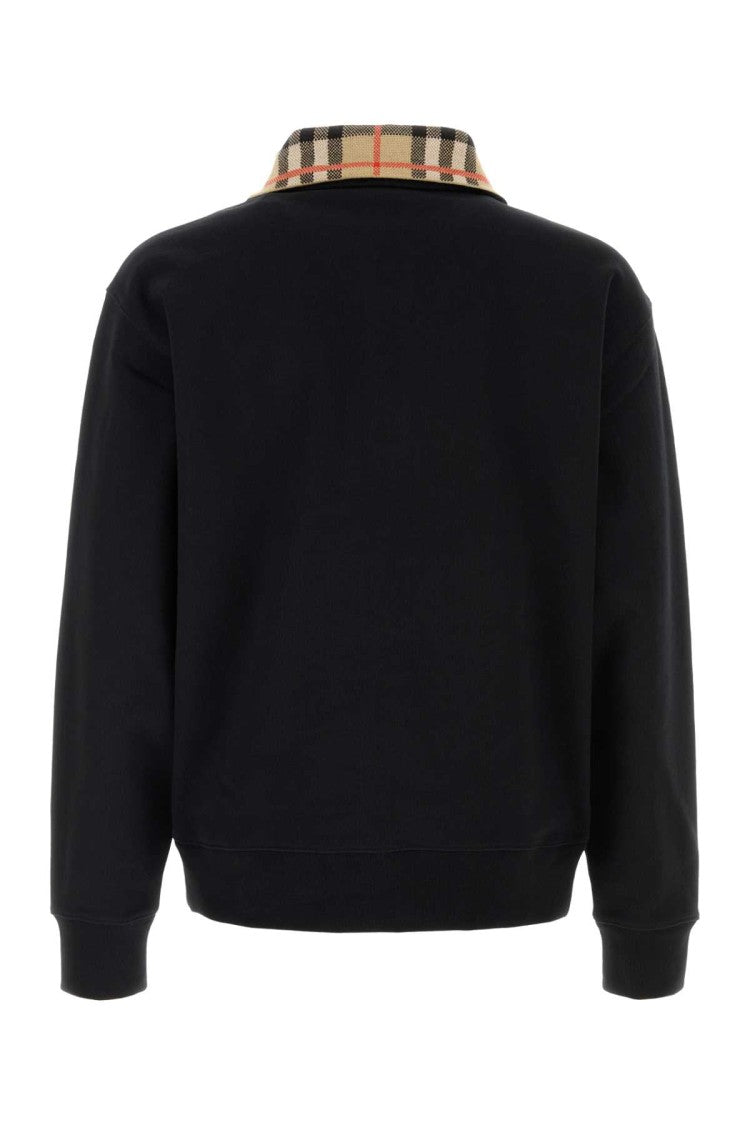 Burberry Black Cotton Polo Shirt