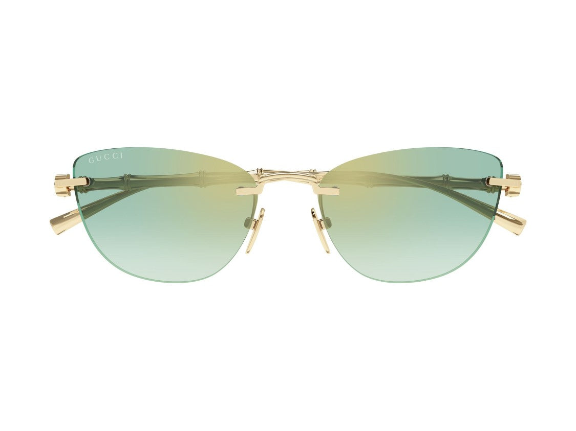 Gucci Gg2063s Gradient Bamboo Rimless Sunglasses