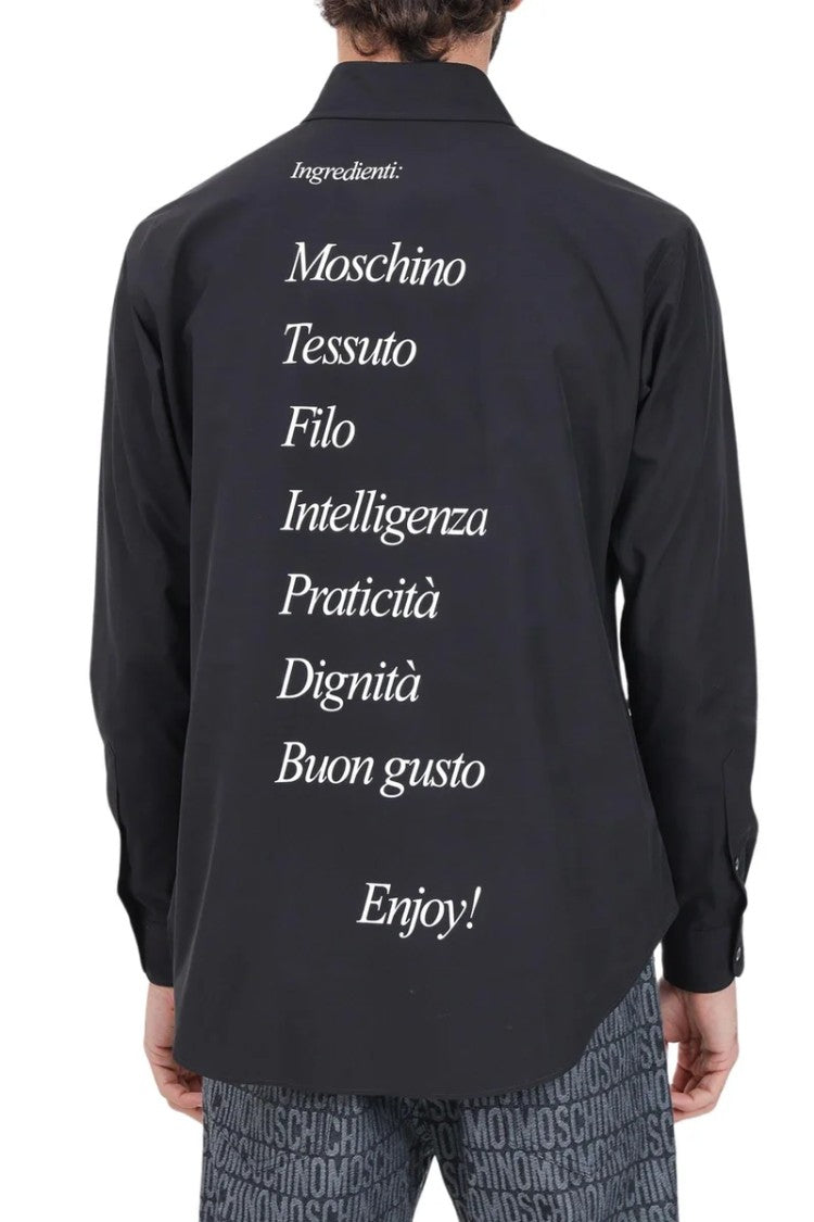 Moschino Couture Long-Sleeve Tailored Shirt In Soft Cotton Fabric
