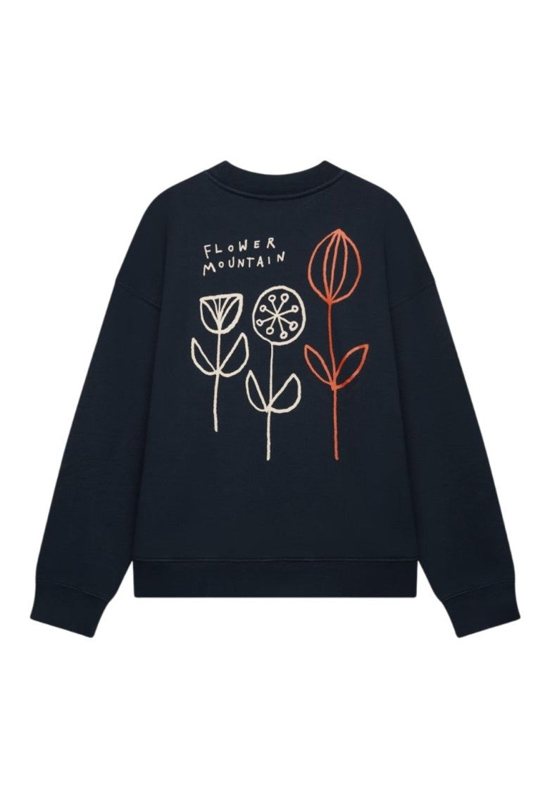 Flower Mountain Bakin-One Unisex Sweatshirt With Artistic Floral Embroidery