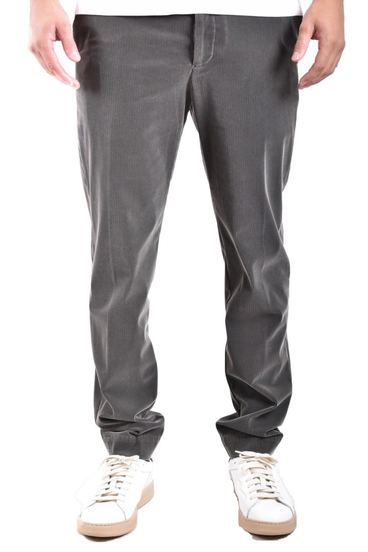 Rrd Tailored Vibrant Green Trousers Ribbed Texture