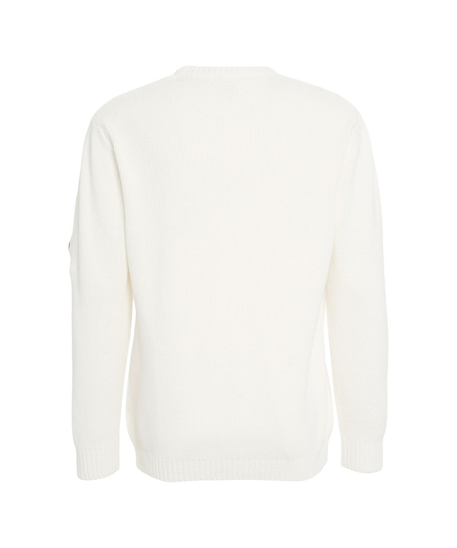 C.P. Company Timeless Crew Neck Sweater With Iconic Lens Detail